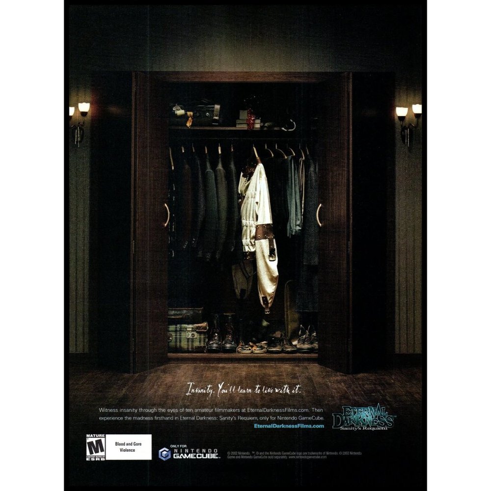 2002 Eternal Darkness Nintendo Game Cube Video Game Vintage Print Ad Wall Art